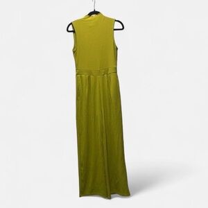 Elegant Olive Green Sleeveless Dress